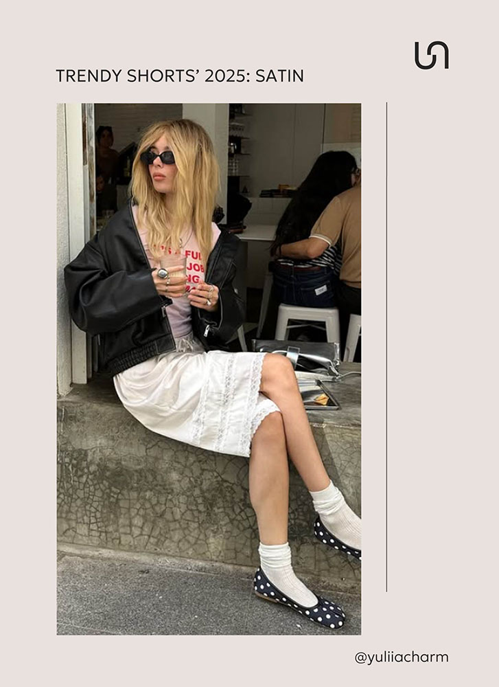 TRENDY SHORTS FOR SUMMER 2025_Satin _FASHIONISTA