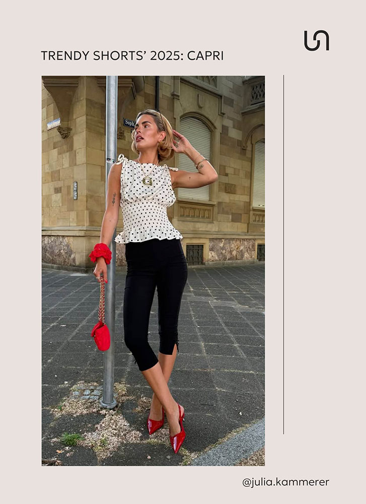 TRENDY SHORTS FOR SUMMER 2025_Capri_FASHIONISTA