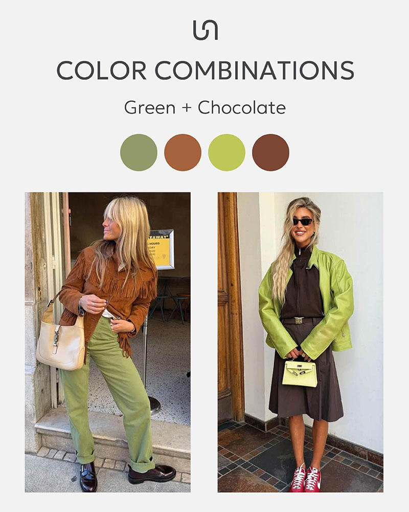 Color combination: Green and Chocolate