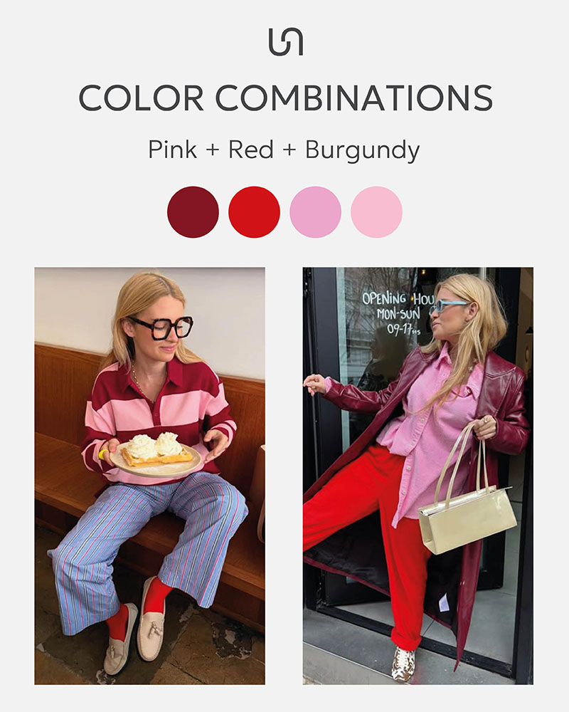 Color combination: Powder Pink_Red_Burgundy