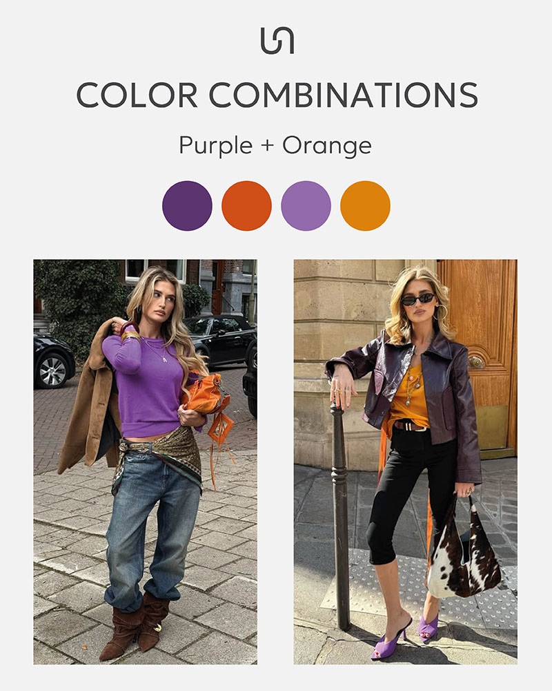 Color combination: Purple and Orange