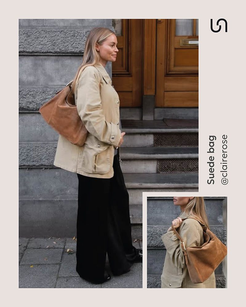 Trendy bags for Fall-Winter 2025/26 by FASHIONISTA _ Suede bags