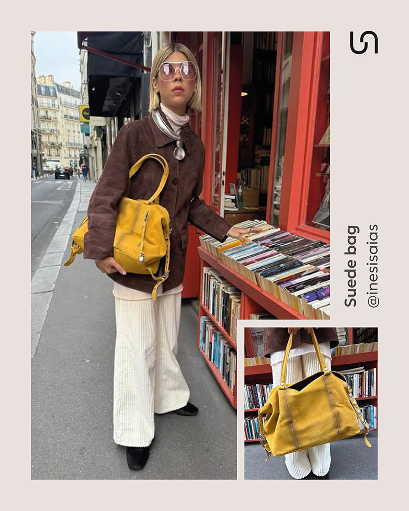Trendy bags for Fall-Winter 2025/26 by FASHIONISTA _ Suede bags