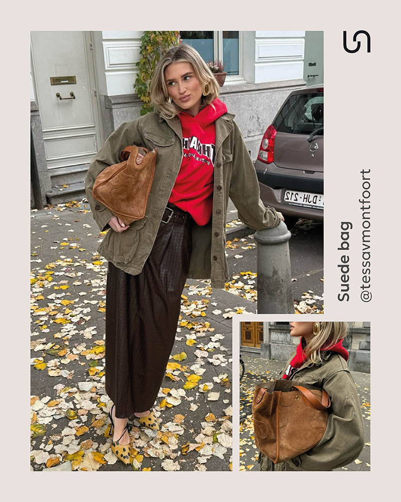 Trendy bags for Fall-Winter 2025/26 by FASHIONISTA _ Suede bags
