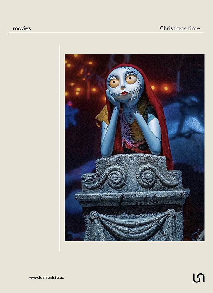 Christmas movies by FASHIONISTA_Sweater with Stand Collar