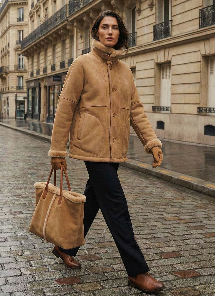 Shearling coats by FASHIONISTA