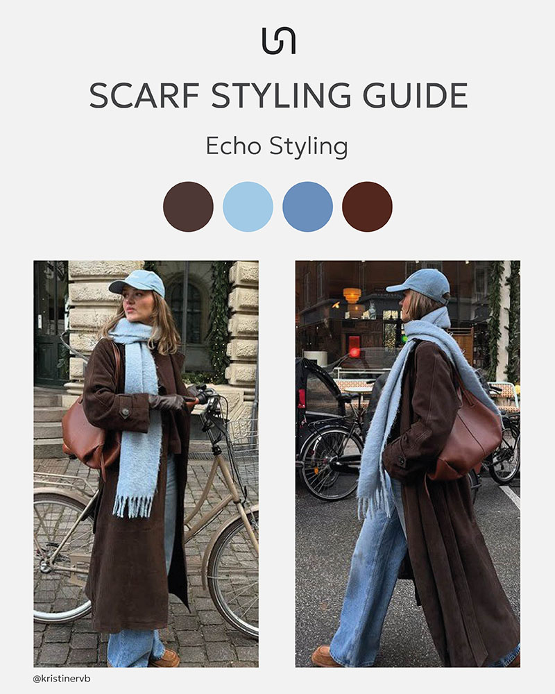 How to Style a Scarf: Color Echo_FASHIONISTA