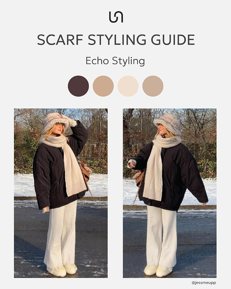 How to Style a Scarf: Color Echo_FASHIONISTA