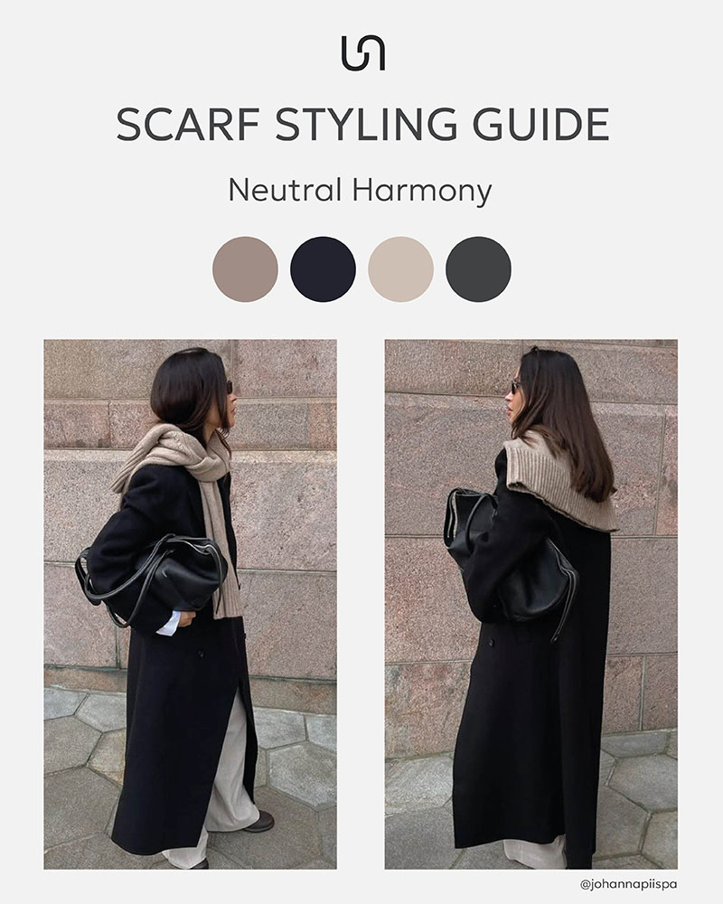 How to Style a Scarf: Neutral Harmony_FASHIONISTA