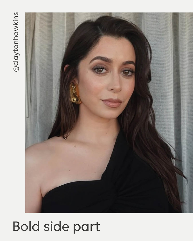 Trendy makeup 2026_Bold Side Part_FASHIONISTA