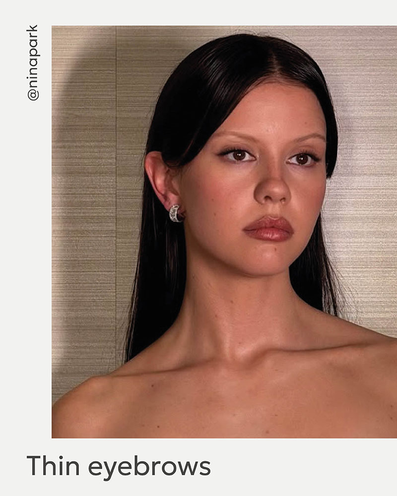 Trendy makeup 2026_Slim Brows_FASHIONISTA