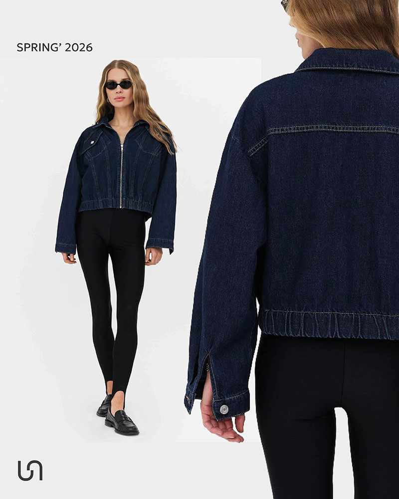 Denim bomber jacket by FASHIONISTA