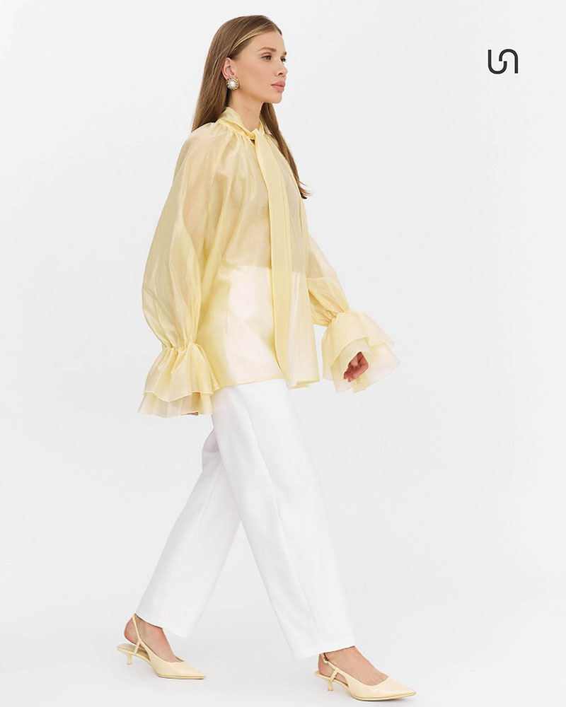 Muse Blouse with a Tie by FASHIONISTA