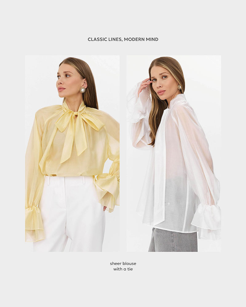 Muse Blouse with a Tie by FASHIONISTA